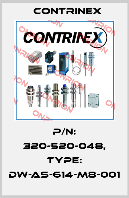p/n: 320-520-048, Type: DW-AS-614-M8-001 Contrinex