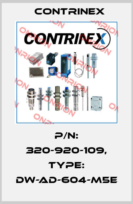 p/n: 320-920-109, Type: DW-AD-604-M5E Contrinex