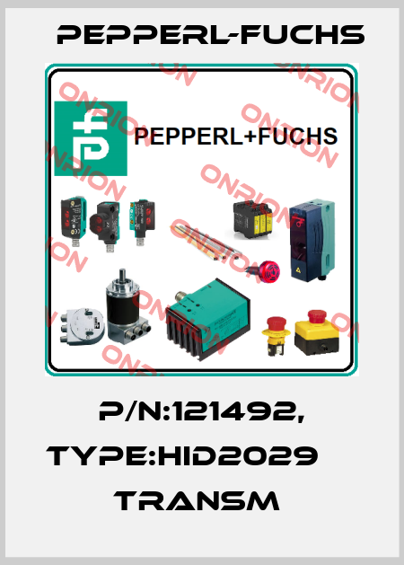 P/N:121492, Type:HID2029                Transm  Pepperl-Fuchs
