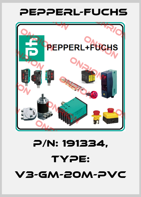 p/n: 191334, Type: V3-GM-20M-PVC Pepperl-Fuchs