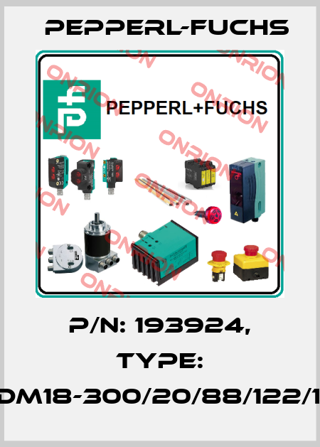 p/n: 193924, Type: VDM18-300/20/88/122/151 Pepperl-Fuchs