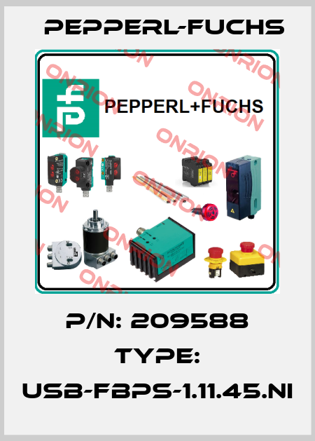 P/N: 209588 Type: USB-FBPS-1.11.45.NI Pepperl-Fuchs
