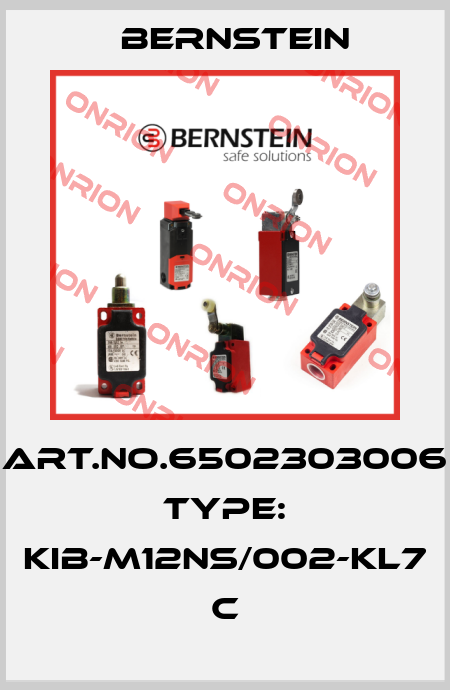 Art.No.6502303006 Type: KIB-M12NS/002-KL7            C Bernstein