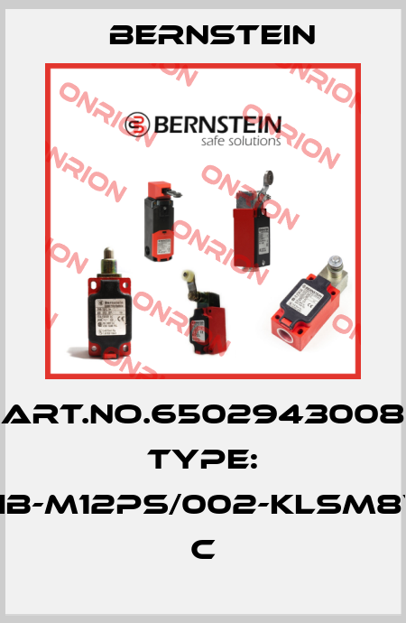 Art.No.6502943008 Type: KIB-M12PS/002-KLSM8V         C Bernstein