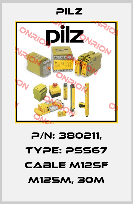 p/n: 380211, Type: PSS67 Cable M12sf M12sm, 30m Pilz