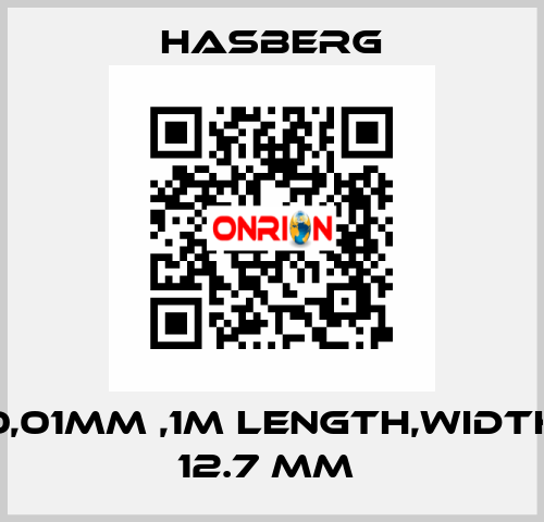 0,01MM ,1M LENGTH,WIDTH 12.7 MM  Hasberg