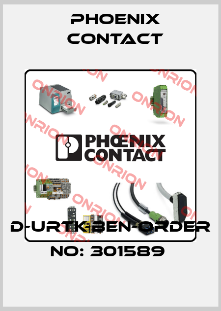 D-URTK-BEN-ORDER NO: 301589  Phoenix Contact