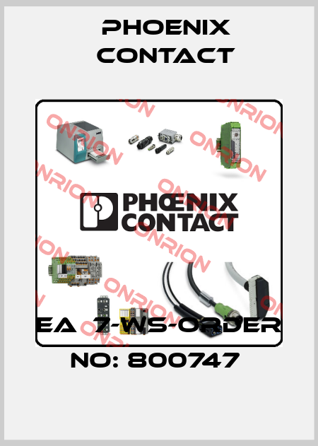 EA  7-WS-ORDER NO: 800747  Phoenix Contact