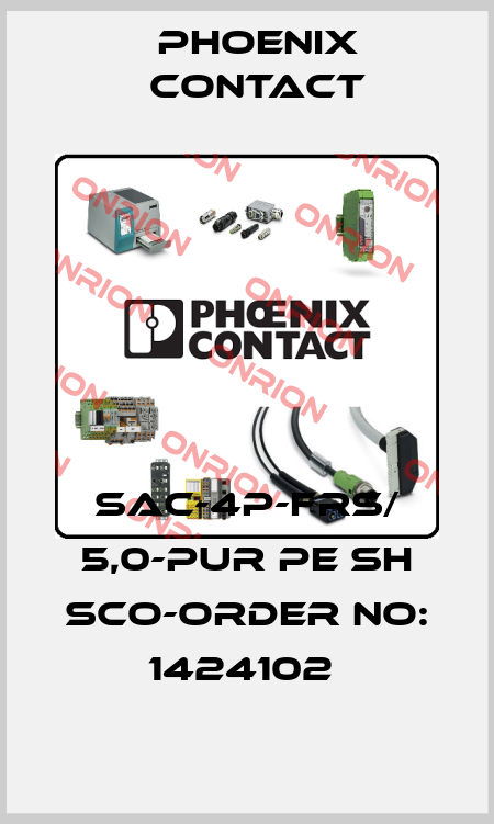SAC-4P-FRS/ 5,0-PUR PE SH SCO-ORDER NO: 1424102  Phoenix Contact