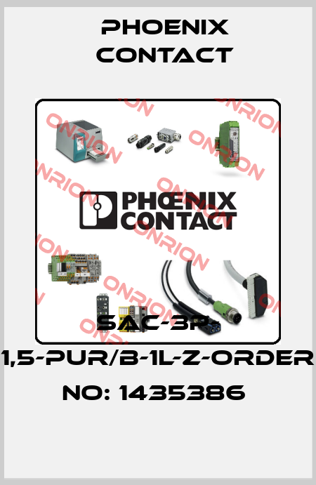 SAC-3P- 1,5-PUR/B-1L-Z-ORDER NO: 1435386  Phoenix Contact