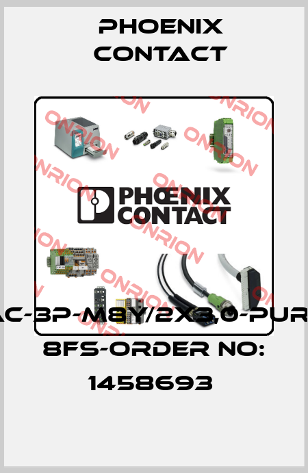 SAC-3P-M8Y/2X3,0-PUR/M 8FS-ORDER NO: 1458693  Phoenix Contact