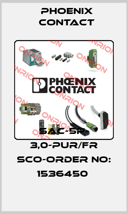SAC-5P- 3,0-PUR/FR SCO-ORDER NO: 1536450  Phoenix Contact