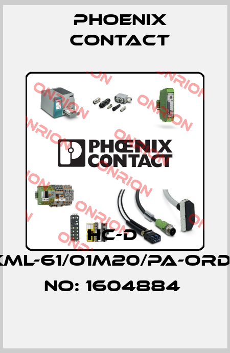 HC-D  7-KML-61/O1M20/PA-ORDER NO: 1604884  Phoenix Contact