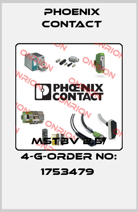 MSTBV 2,5/ 4-G-ORDER NO: 1753479  Phoenix Contact