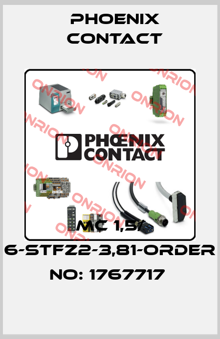 MC 1,5/ 6-STFZ2-3,81-ORDER NO: 1767717  Phoenix Contact