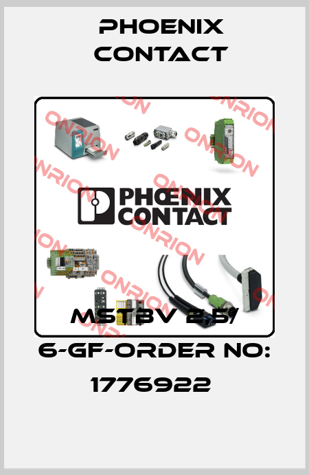 MSTBV 2,5/ 6-GF-ORDER NO: 1776922  Phoenix Contact