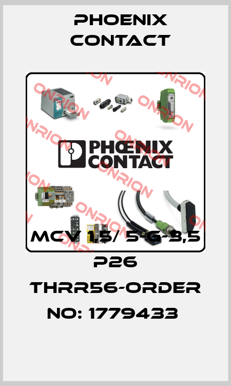 MCV 1,5/ 5-G-3,5 P26 THRR56-ORDER NO: 1779433  Phoenix Contact