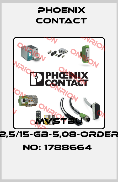 MVSTBU 2,5/15-GB-5,08-ORDER NO: 1788664  Phoenix Contact