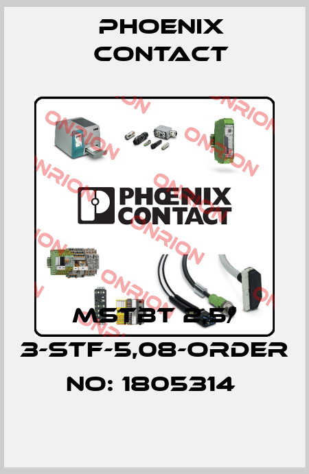 MSTBT 2,5/ 3-STF-5,08-ORDER NO: 1805314  Phoenix Contact