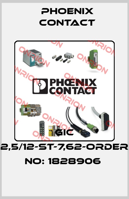 GIC 2,5/12-ST-7,62-ORDER NO: 1828906  Phoenix Contact