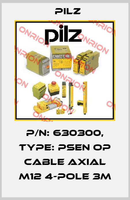 p/n: 630300, Type: PSEN op cable axial M12 4-pole 3m Pilz