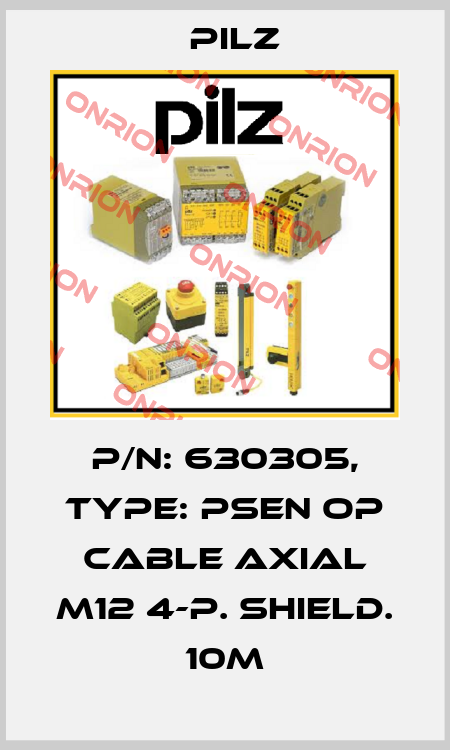 p/n: 630305, Type: PSEN op cable axial M12 4-p. shield. 10m Pilz