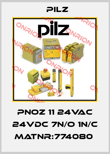 PNOZ 11 24VAC 24VDC 7n/o 1n/c MatNr:774080  Pilz