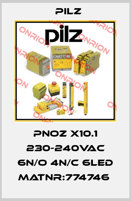 PNOZ X10.1 230-240VAC 6n/o 4n/c 6LED MatNr:774746  Pilz