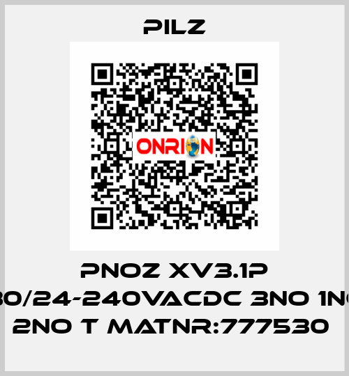 PNOZ XV3.1P 30/24-240VACDC 3no 1nc 2no t MatNr:777530  Pilz