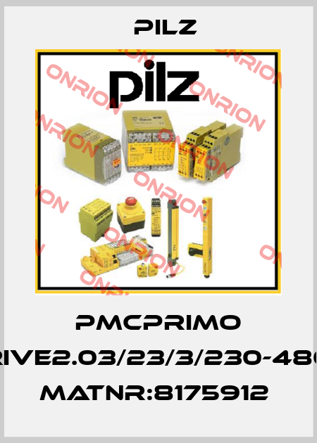 PMCprimo Drive2.03/23/3/230-480V MatNr:8175912  Pilz
