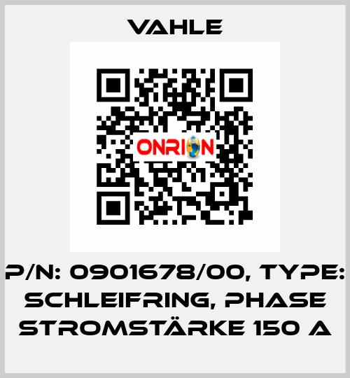 P/n: 0901678/00, Type: SCHLEIFRING, PHASE STROMSTÄRKE 150 A Vahle