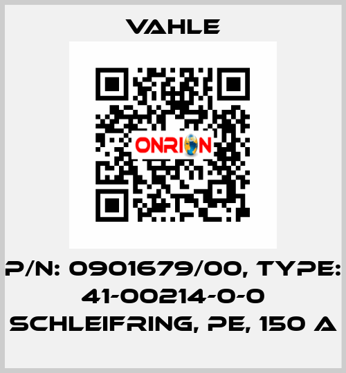 P/n: 0901679/00, Type: 41-00214-0-0 SCHLEIFRING, PE, 150 A Vahle