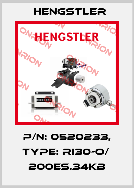 p/n: 0520233, Type: RI30-O/  200ES.34KB Hengstler