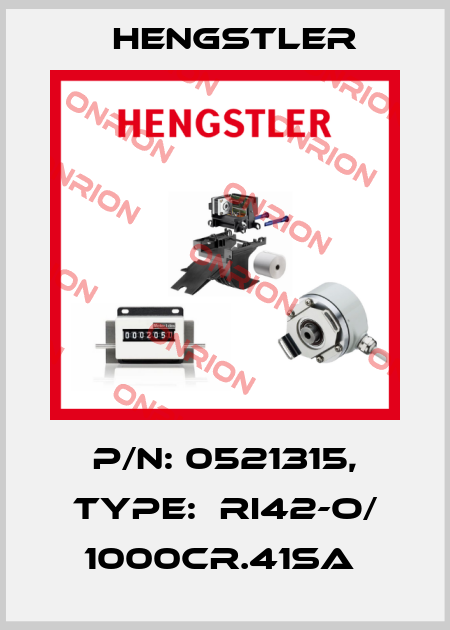 P/N: 0521315, Type:  RI42-O/ 1000CR.41SA  Hengstler