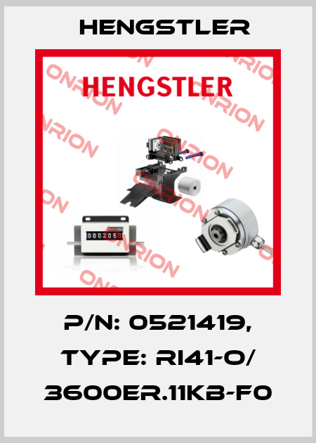 p/n: 0521419, Type: RI41-O/ 3600ER.11KB-F0 Hengstler