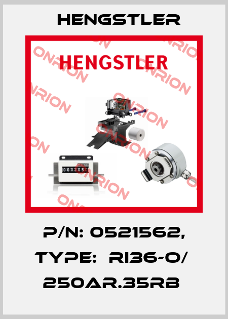 P/N: 0521562, Type:  RI36-O/  250AR.35RB  Hengstler