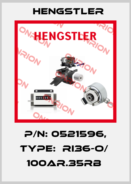 P/N: 0521596, Type:  RI36-O/  100AR.35RB  Hengstler