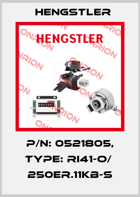 p/n: 0521805, Type: RI41-O/  250ER.11KB-S Hengstler
