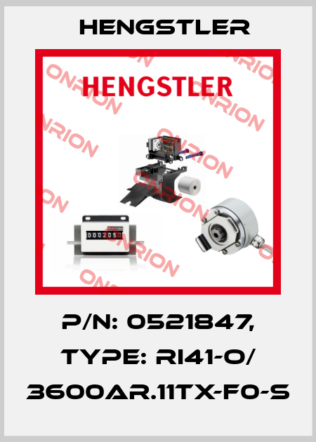 p/n: 0521847, Type: RI41-O/ 3600AR.11TX-F0-S Hengstler