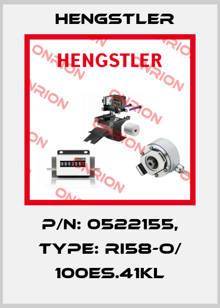 p/n: 0522155, Type: RI58-O/ 100ES.41KL Hengstler