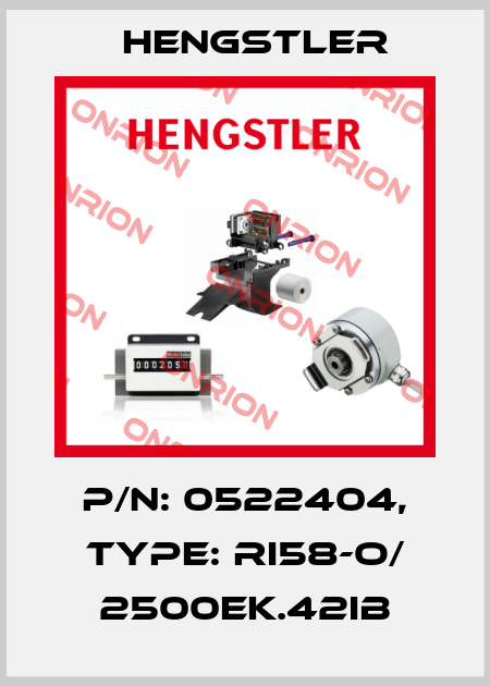 p/n: 0522404, Type: RI58-O/ 2500EK.42IB Hengstler