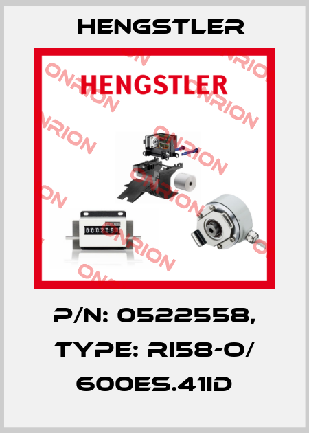 p/n: 0522558, Type: RI58-O/ 600ES.41ID Hengstler