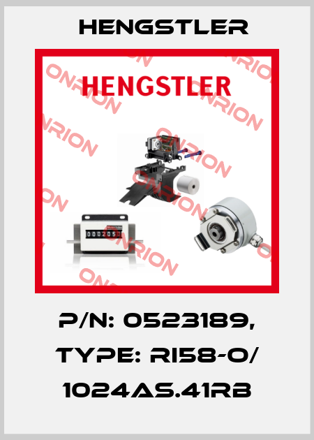 p/n: 0523189, Type: RI58-O/ 1024AS.41RB Hengstler