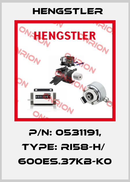 p/n: 0531191, Type: RI58-H/  600ES.37KB-K0 Hengstler
