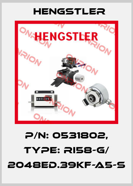p/n: 0531802, Type: RI58-G/ 2048ED.39KF-A5-S Hengstler