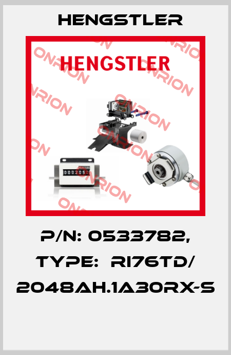 P/N: 0533782, Type:  RI76TD/ 2048AH.1A30RX-S  Hengstler
