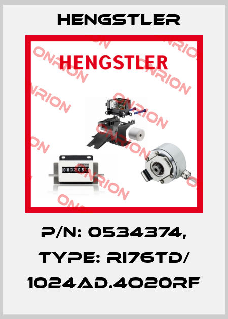 p/n: 0534374, Type: RI76TD/ 1024AD.4O20RF Hengstler