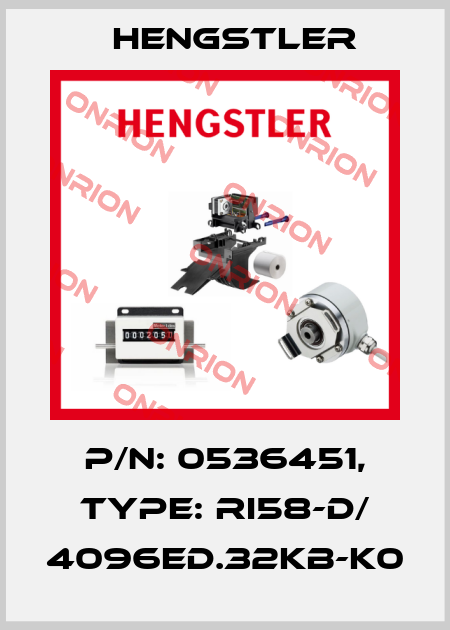 p/n: 0536451, Type: RI58-D/ 4096ED.32KB-K0 Hengstler