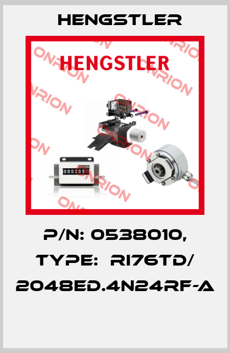 P/N: 0538010, Type:  RI76TD/ 2048ED.4N24RF-A  Hengstler