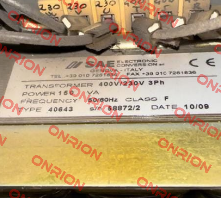 40643-T00 SAE – Electronic Conversion